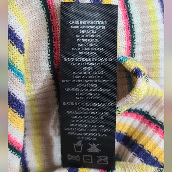 Buffalo David Bitton Ribbed Striped Tank Top & Skirt Set | 2-Piece Knit Outfit - Picture 6 of 6